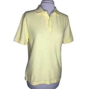 NWOT Austin Yellow 1/4 Front Button Polo Style Short Sleeve Kids Shirt Size 16